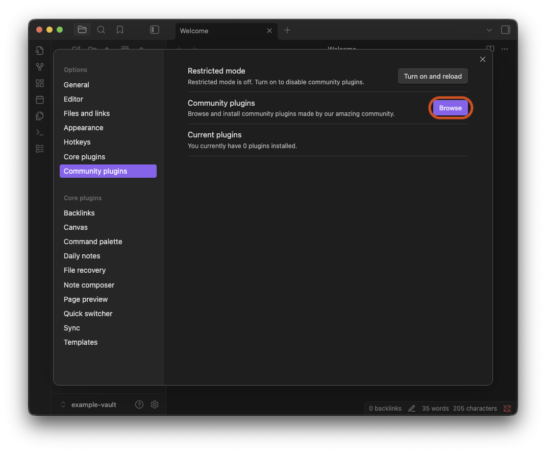 Browse community plugins